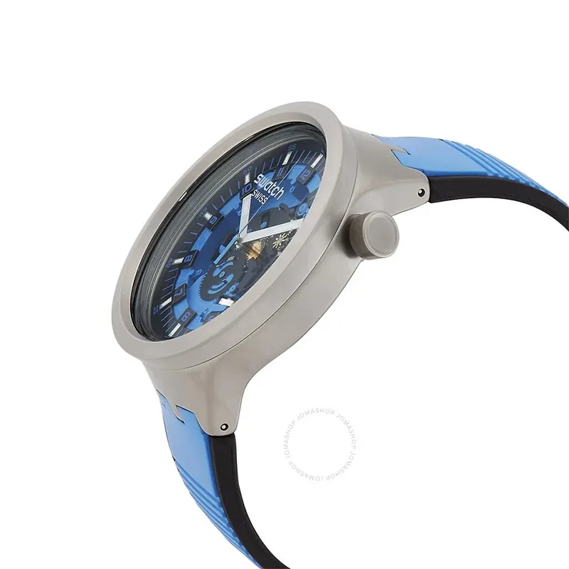 Swatch Big Bold Irony Azur Casual Blue Unisex Watch- SB07S106